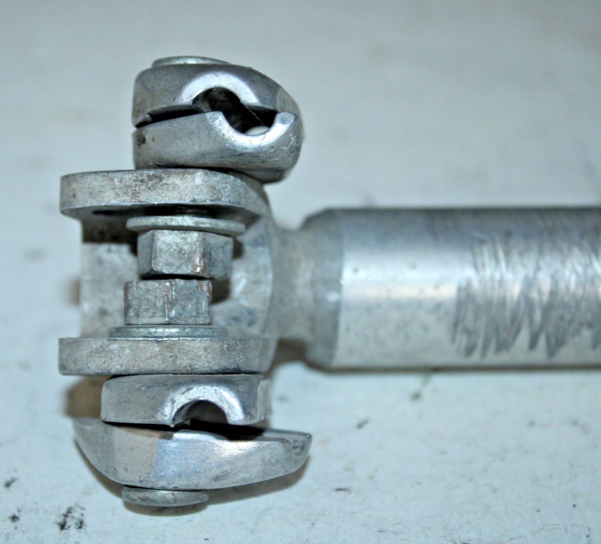 SR Custom Seatpost Seat Tube 200/27.2mm 30mm Offset Silver Adjustable Lean VTG ~