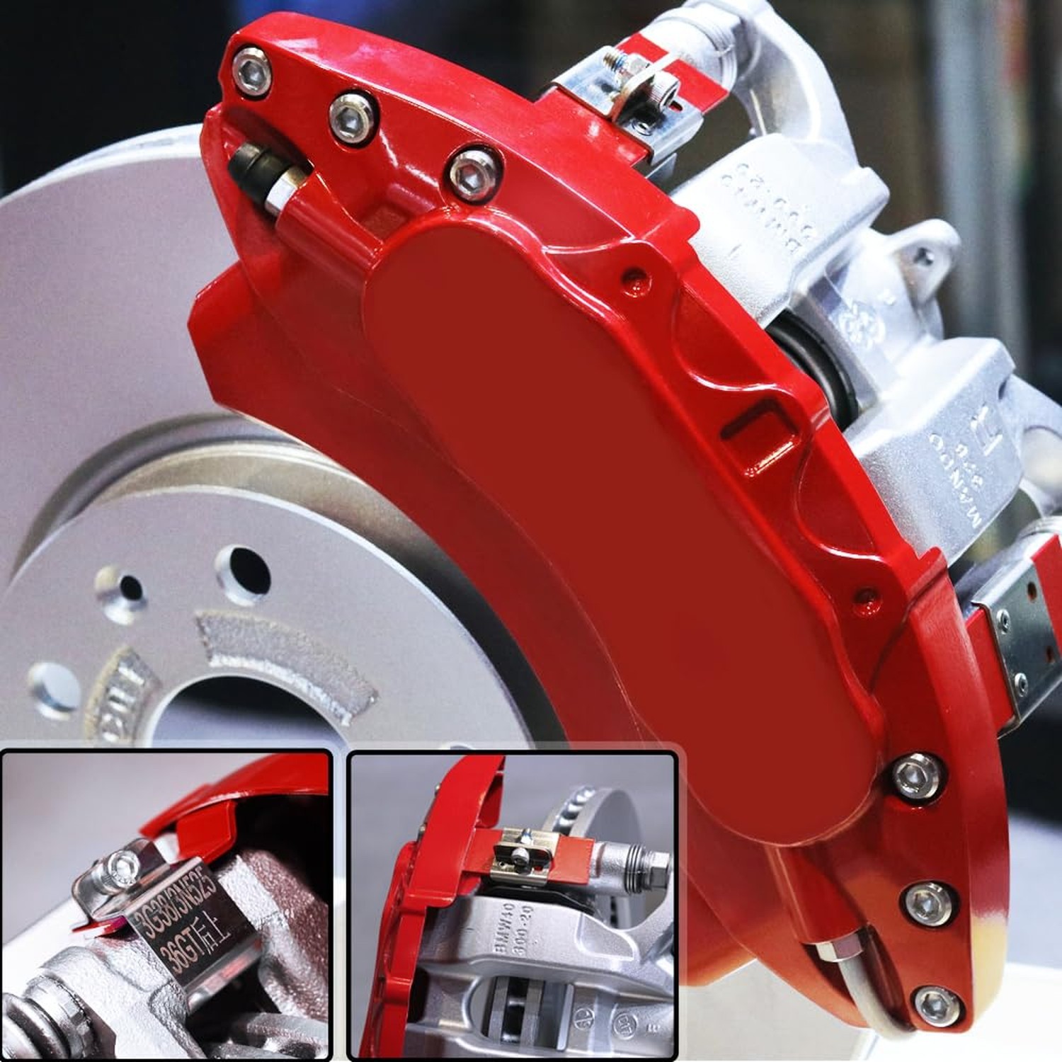 AOOA Caliper Covers Red Brake Aluminum Covers Fits 2019-2025 Infiniti QX50(Se…