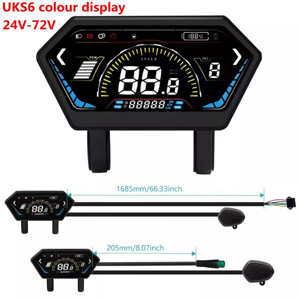 24/36/48/52/60/72V E-Bike Speed Color Display Parts 4.5 inch SM / WP Plug Set