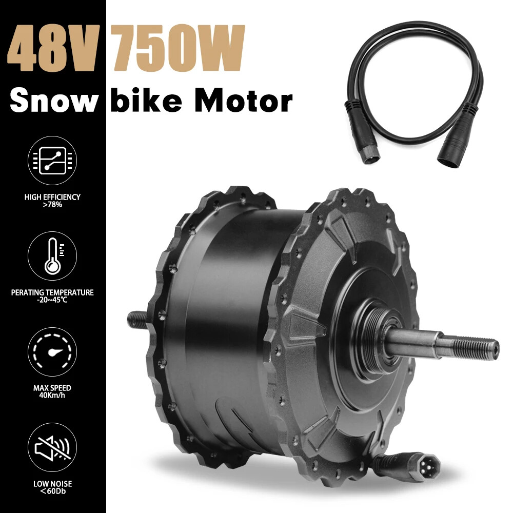 48V 750W 20 24 26in Snow/Beach E-bicycle Fat Tire Rear Rotate Hub Motor Wheel
