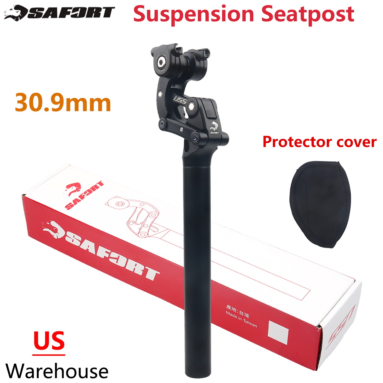 Safort Suspension Seatpost 27.2 30.9 31.6mm MTB Bike/eBike Seatpost AD-SP18-USS