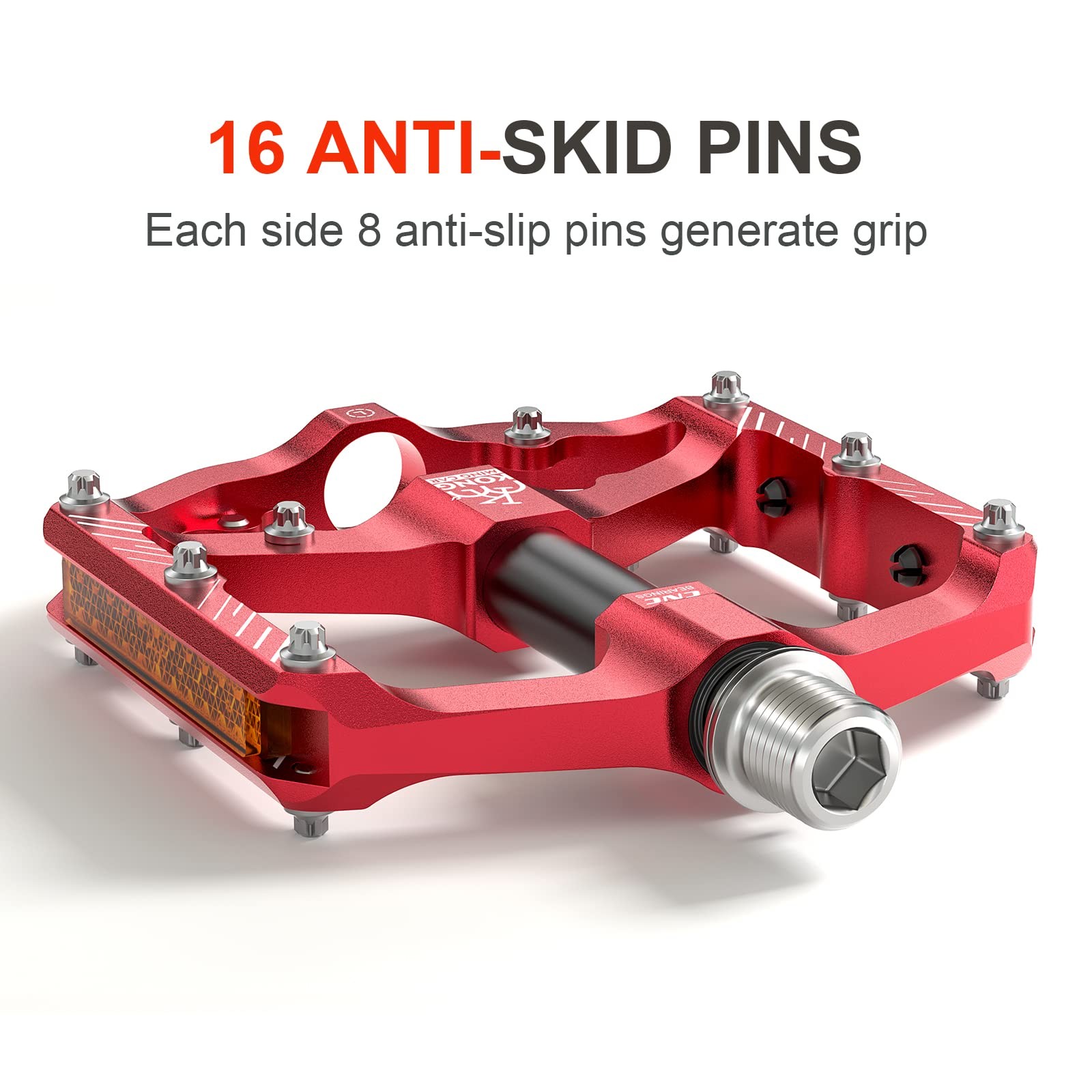 Mountain Bike Pedals with 3 Seal Bearing – 9/16″ MTB Pedals Platform Lightwei…