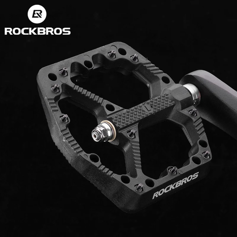 ROCKBROS MTB Bike Pedals Ultralight Sealed Bearing Nylon Platform 9/16″ Pedal