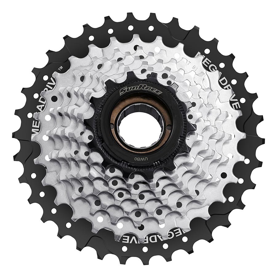 Sunrace MFM56 8-Speed Freewheel 13-34T, HG Coated Gear for Mountain & Road Bikes