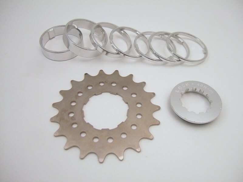 Economy Single Speed Spacer Kits Includes Lock Ring Choose your cog size