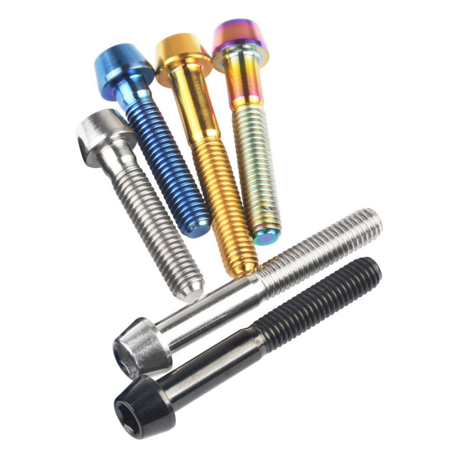 M8 Titanium Ti Taper Cone Socket Allen Bolt 15 20 25 30 35 40 50 x 1.25mm thread