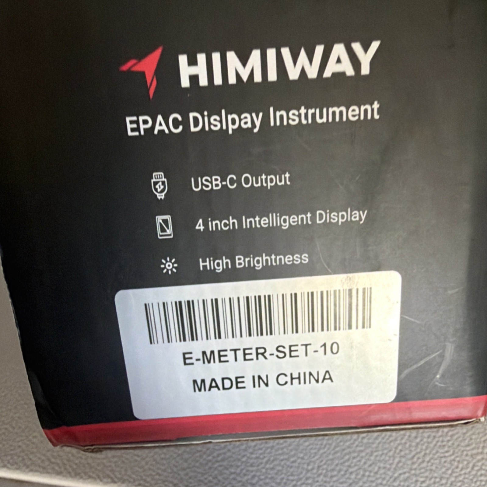 Himiway HI-PLAY E-bike Display 4 Inch USB-C IPX6 Waterproof E-METER-SET-10