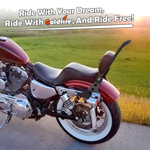 Motorcycle Sissy Bar Backrest Detachable Seat Pad Rear Passenger Upright