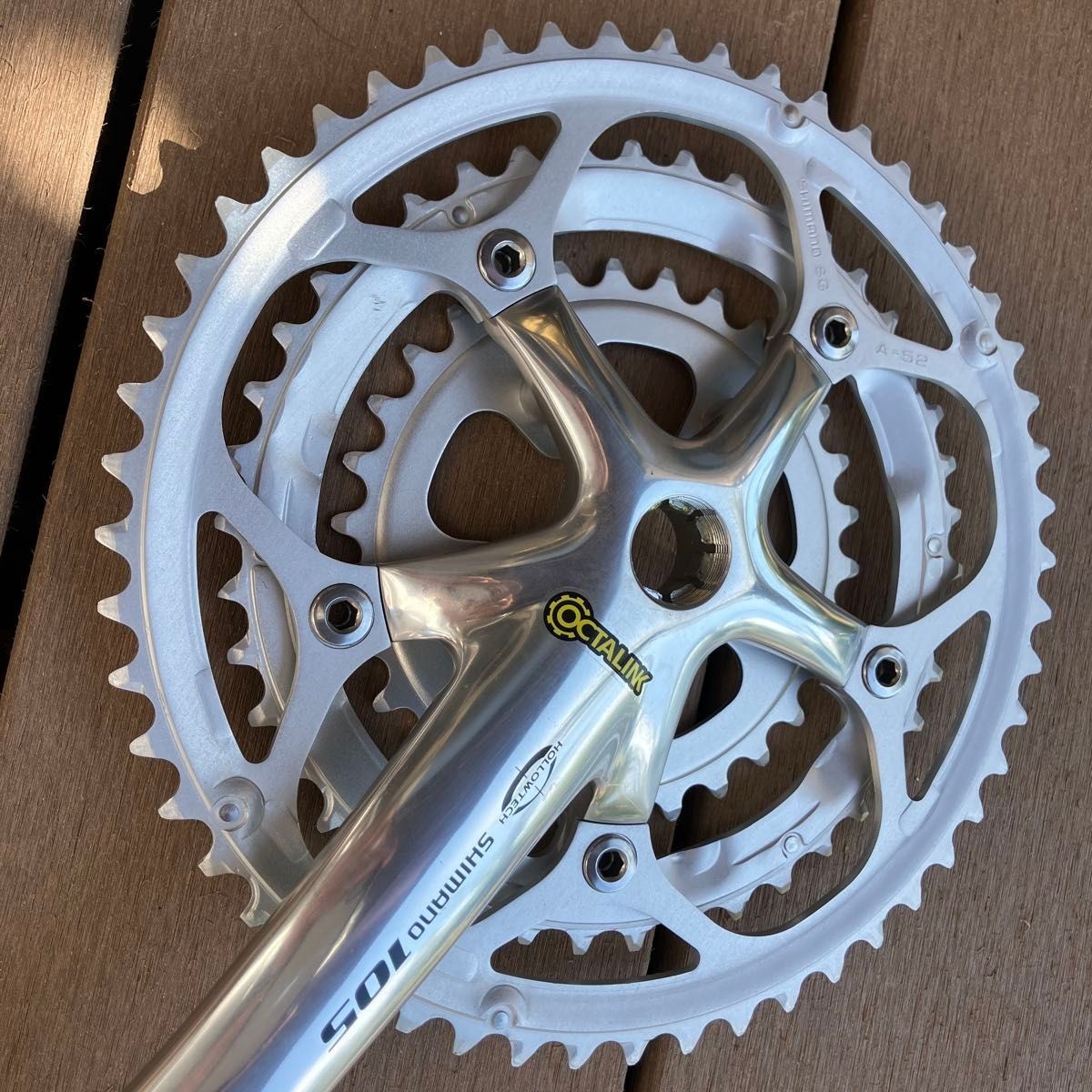 Shimano 105 FC-5500 Triple Crankset 170mm 52/42/30T Octalink Silver