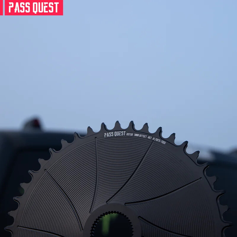 PASS QUEST Rotor Gravel Bike 3mm Offest AERO Round Narrow Wide Chainring