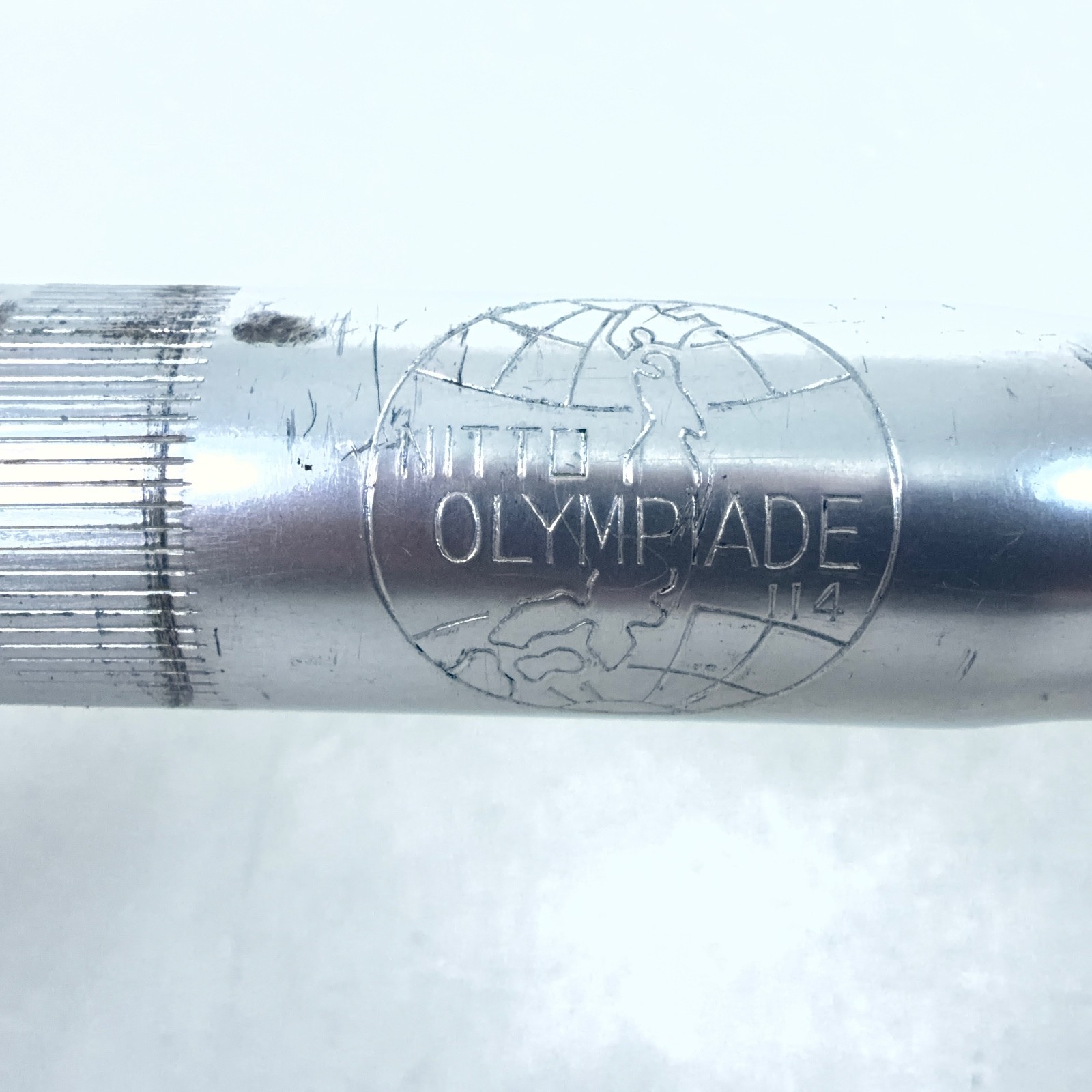 Vintage Nitto Olympiade 114 Drop Handlebar Ø25.4 mm/380mm Alloy Silver Japan