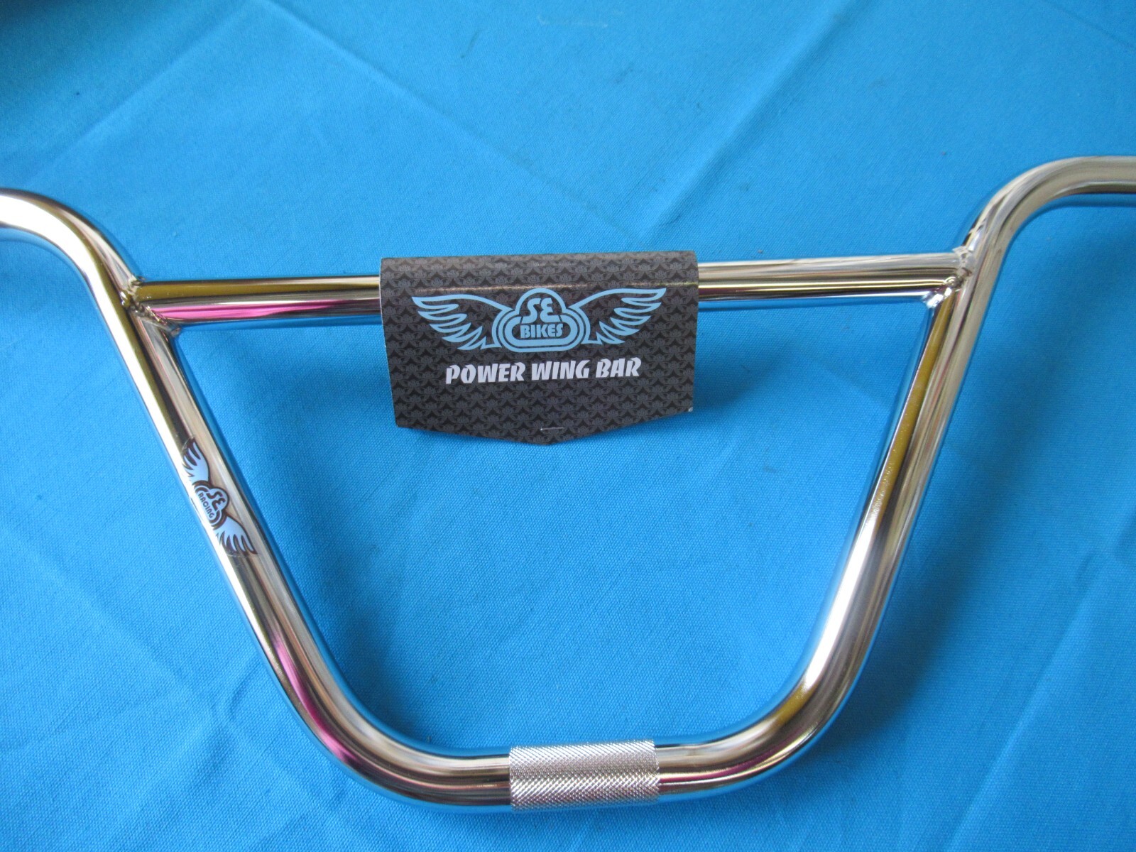 SE Racing BMX Bicycle Power Wing Handlebar in Chrome – New