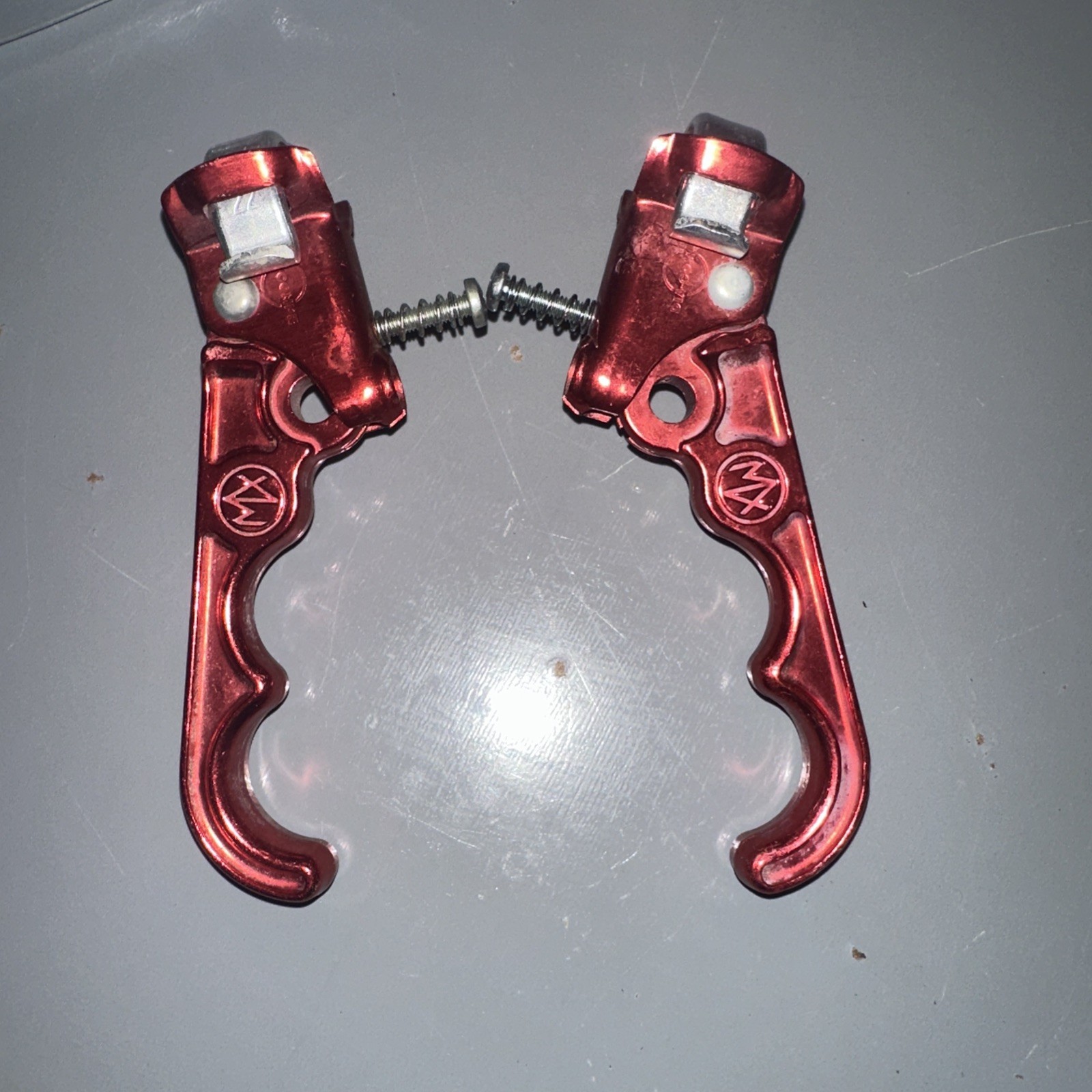 Dia Compe 1980’s Tech 2 Finger MX Brake Lever Pair Red Old Stock