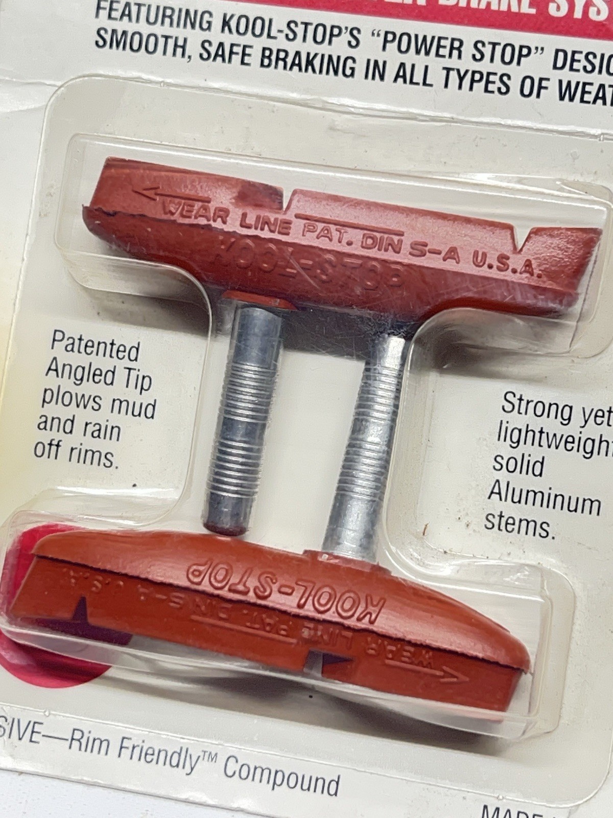 KOOL STOP EAGLE CLAW II 2 CANTILEVER BRAKE PADS THREADED POST SALMON COMPOUND