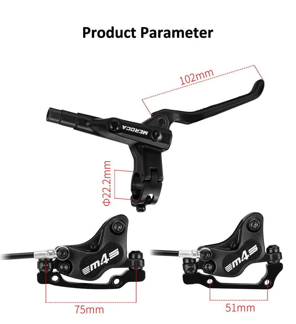 Bicycle Hydraulic Disc Brake Sets 850/1550mm Mountain Bike Oil Brake Caliper
