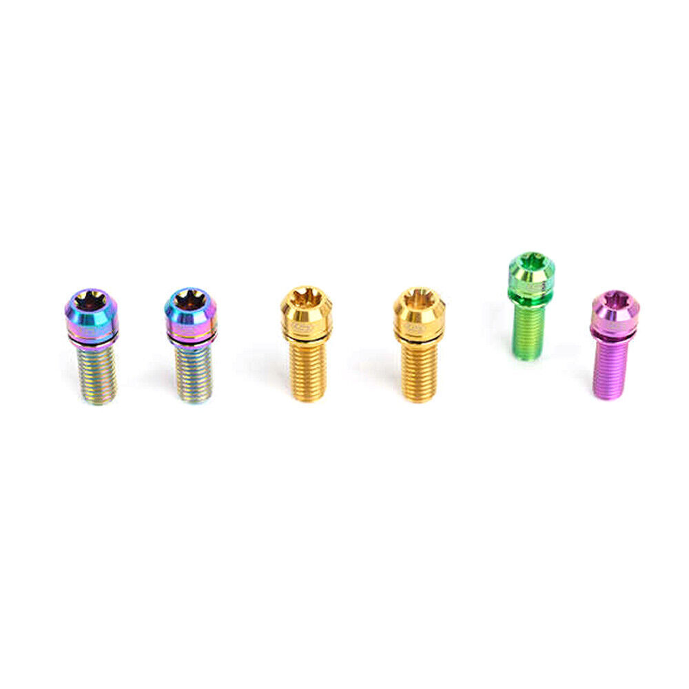 Bike Screws Bolts Titanium Ti With Washers for Headset MTB Road BMX M6x10mm-55mm