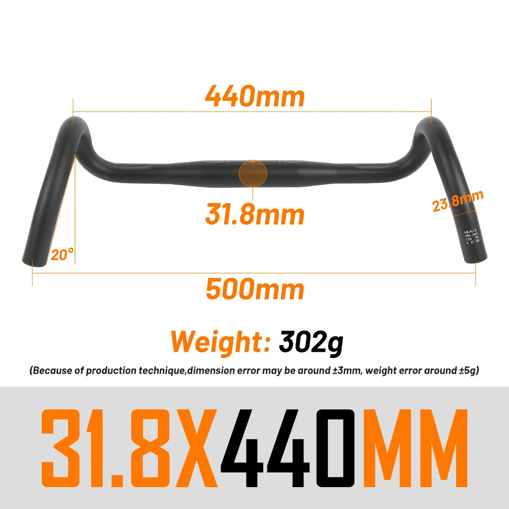 UNO FL12 Gravel Bike Handlebar 31.8mm Flared Drop Bar 400-460mm Aluminum Alloy