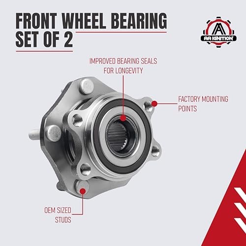 Front Wheel Hub Bearing Assembly Replacement Set of 2 by – 513357 2pcs