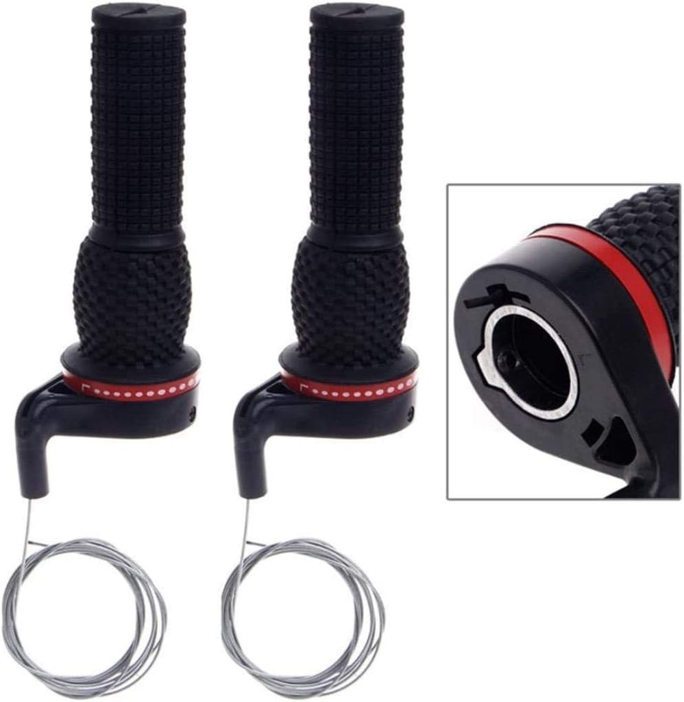 Black 2Pcs Gear Shifters with Inner Cable – Perfect for Road and Mountain Bikes