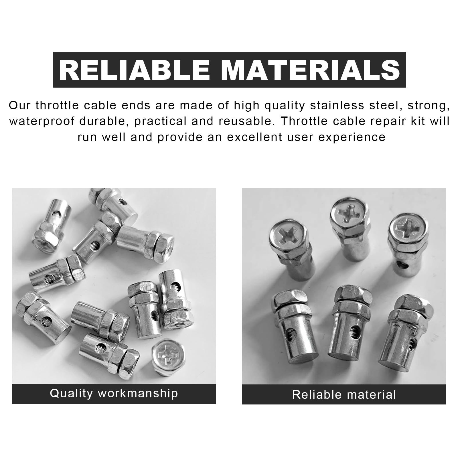 Wevdn 20 PCS Throttle Brake Cable Ends, Universal Repair Kit