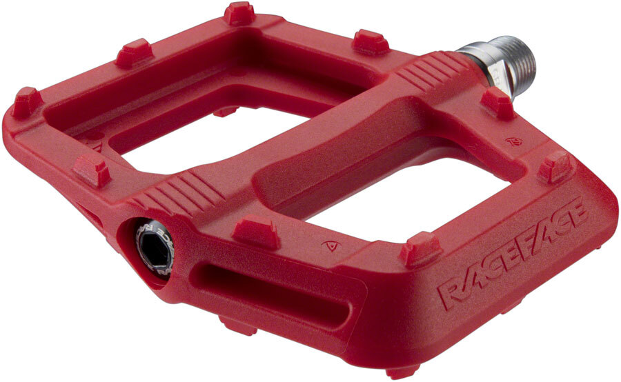 RaceFace Ride Pedals – Platform, Composite, 9/16″, Red