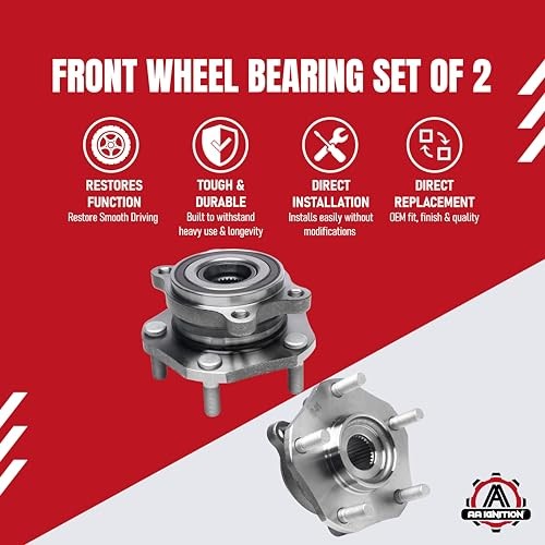 Front Wheel Hub Bearing Assembly Replacement Set of 2 by – 513357 2pcs