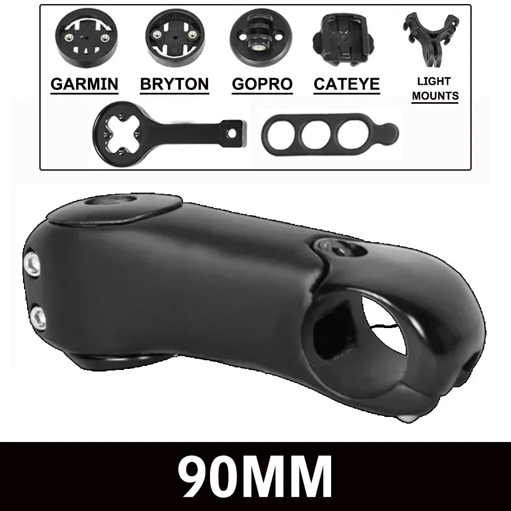 Mountain/Road Bicycle Carbon Stem 3 Degrees Adjust with Computer Mounts