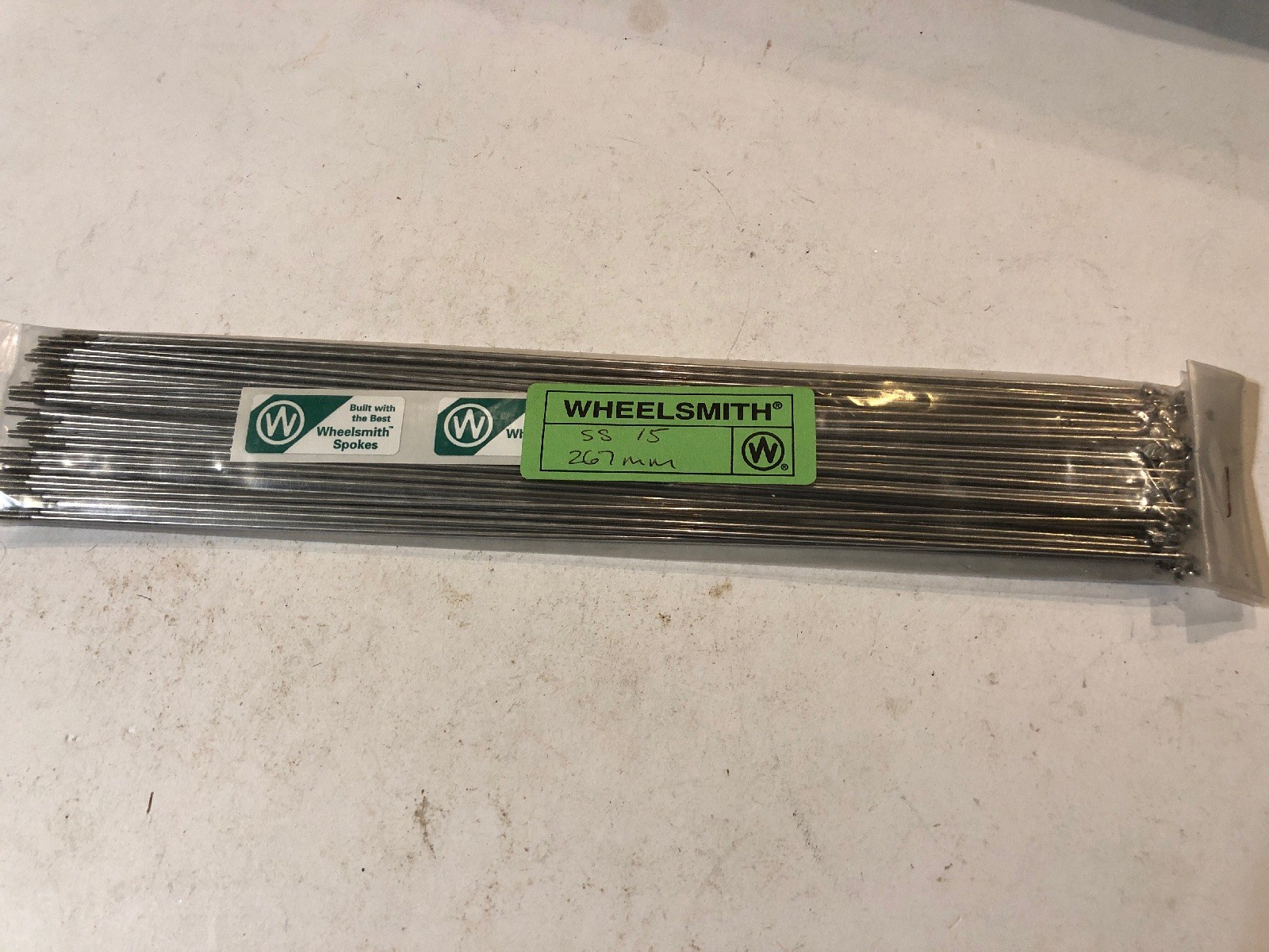 Wheelsmith SS15-267mm Silver spokes Pack Of 50