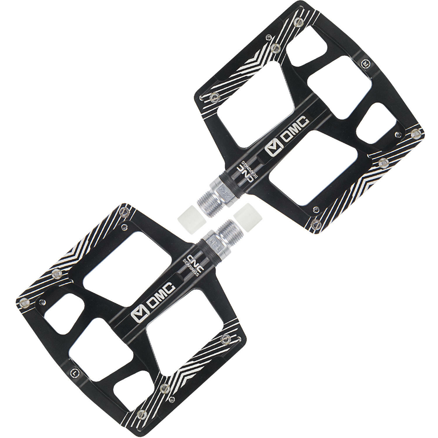 OMC-308BK 9/16″ Aluminum Platform Mountain Bike Pedals 3 Sealed Bearing MTB BMX