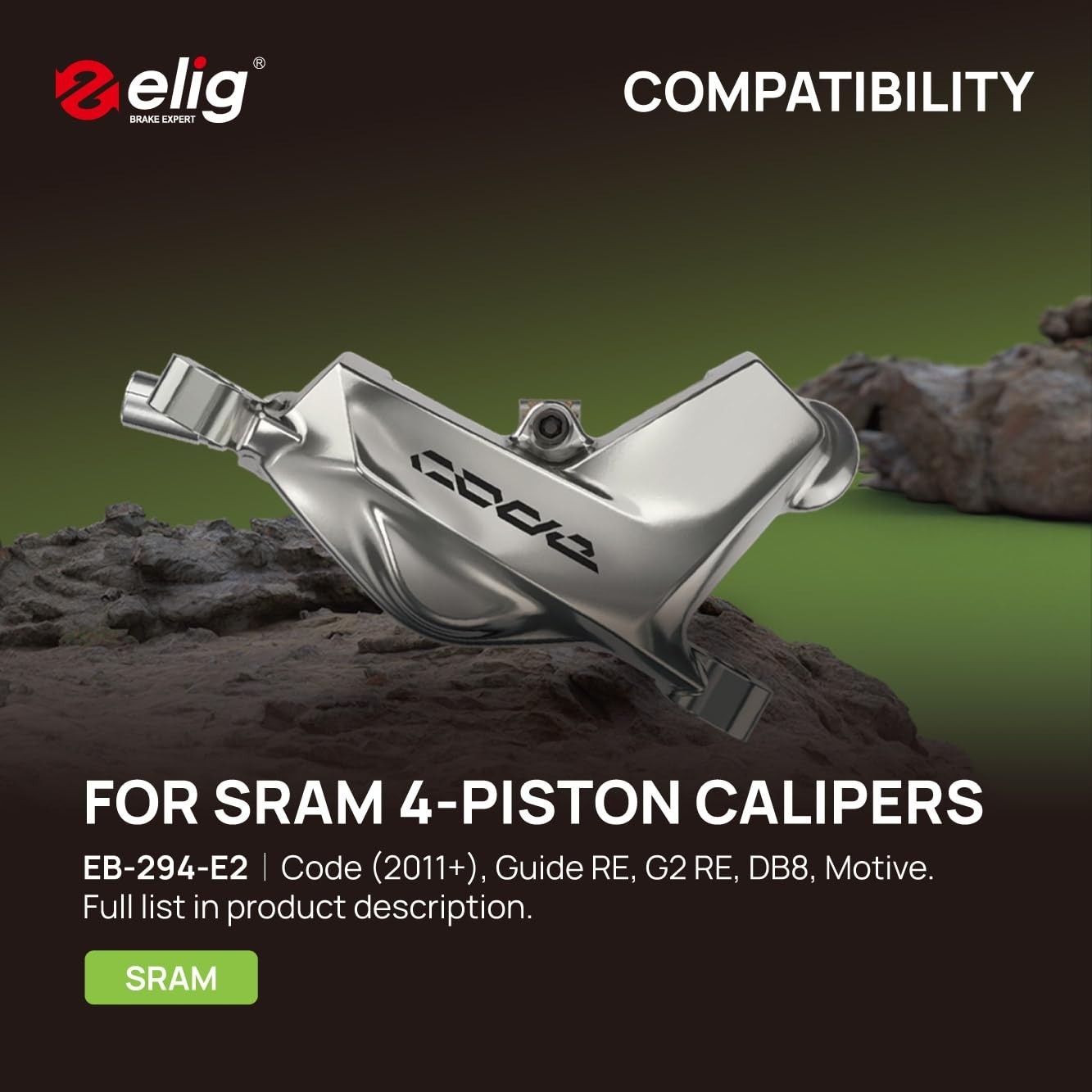 High-Performance Bike Disc Brake Pads for Avid SRAM Code, Guide RE, DB8, MTB/eMT
