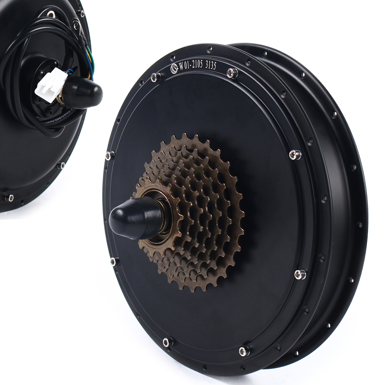 48V 1500W Threaded Rear Wheel Brushless Gearless Hub Motor for E-bike