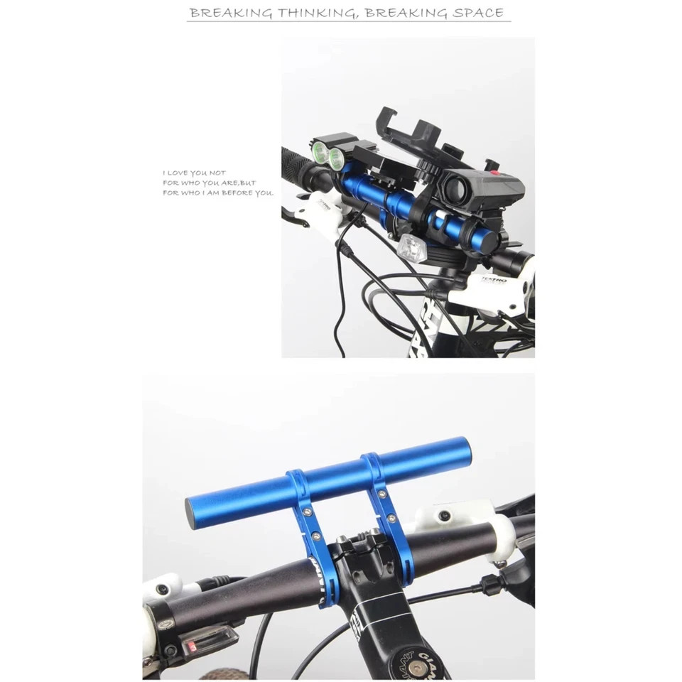 Bike Handlebar Extender Extension Bicycle Bar Mount Headlight GPS Holder Bracket