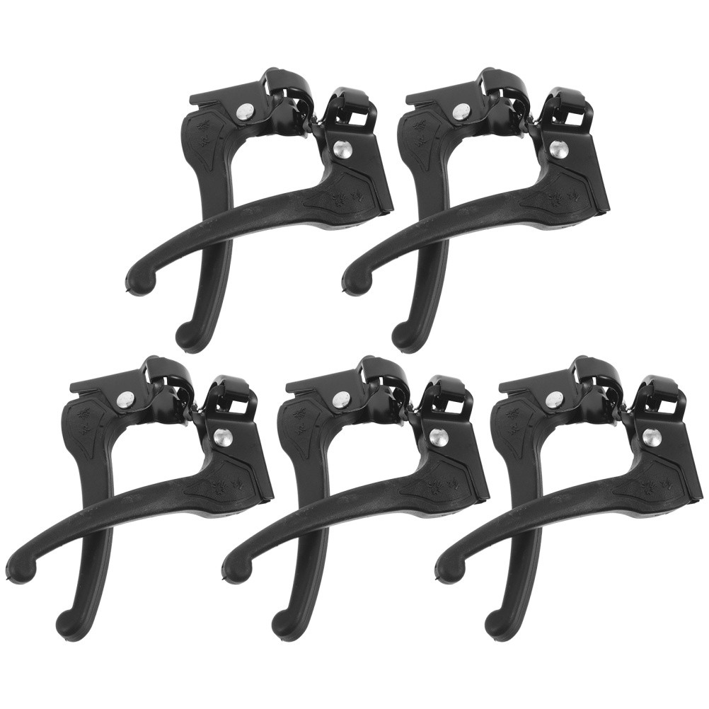 5 Pairs Accurate Stopping Bike Brake Levers for Kids Black Durable Plastic Metal
