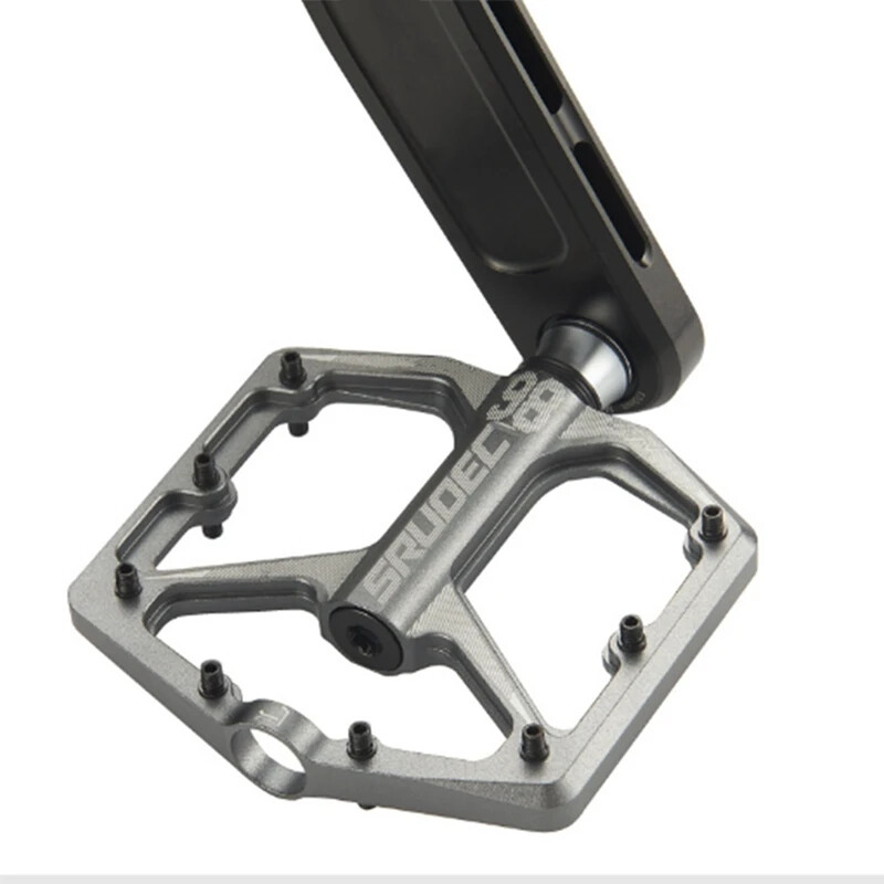 Wide CNC Aluminum Chrome Steel Bicycle Pedals 3 Bearings, Bicycle Platform