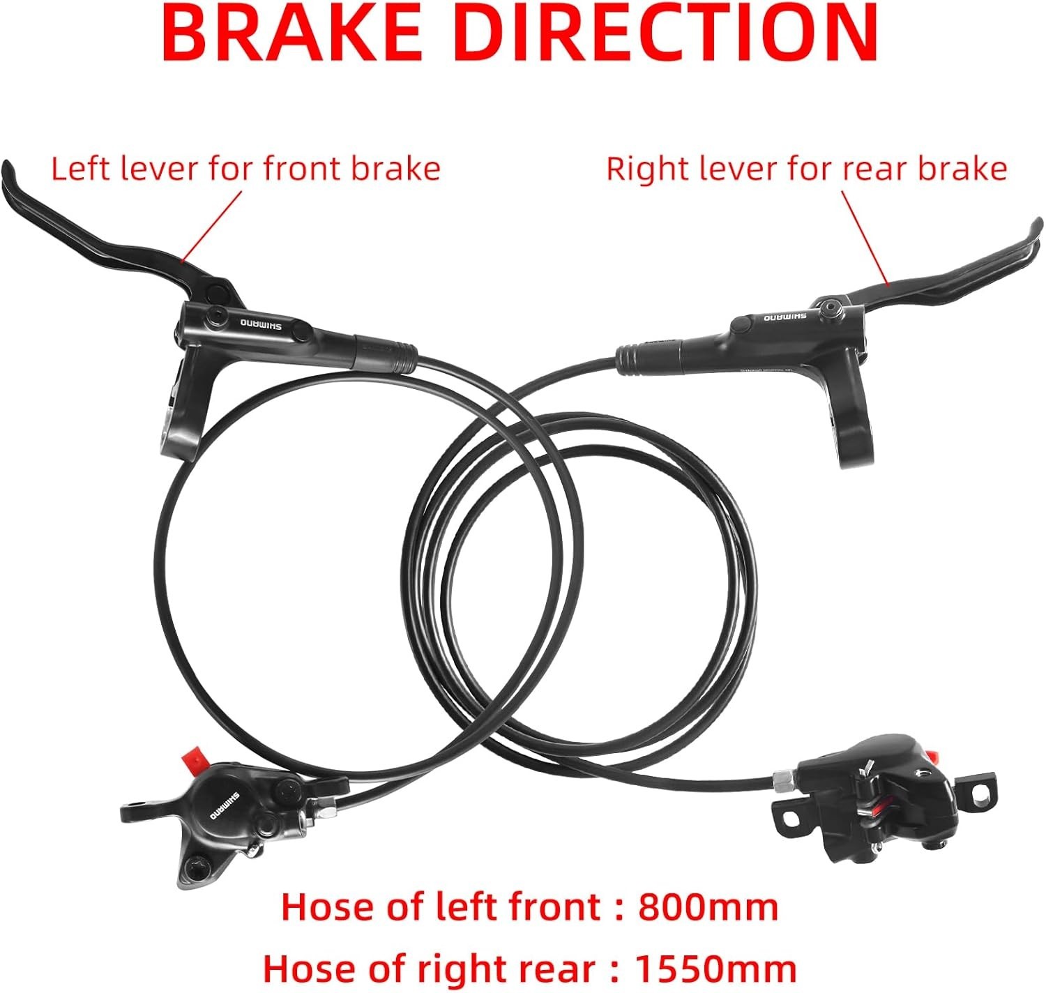 MT200 MTB Hydraulic Disc Brakes Set 800/1550mm MTB Brake Bicycle Disc Brake NEW