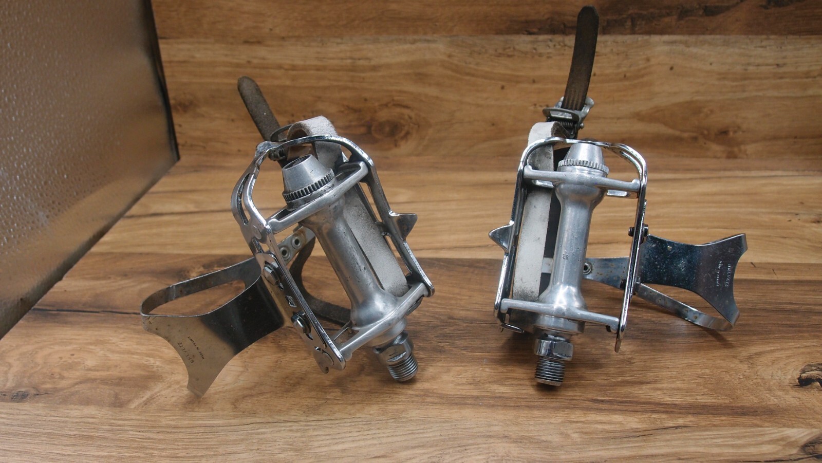 flat platform pedals Spidel Maillard made in France 1982 road bike 9/16 in