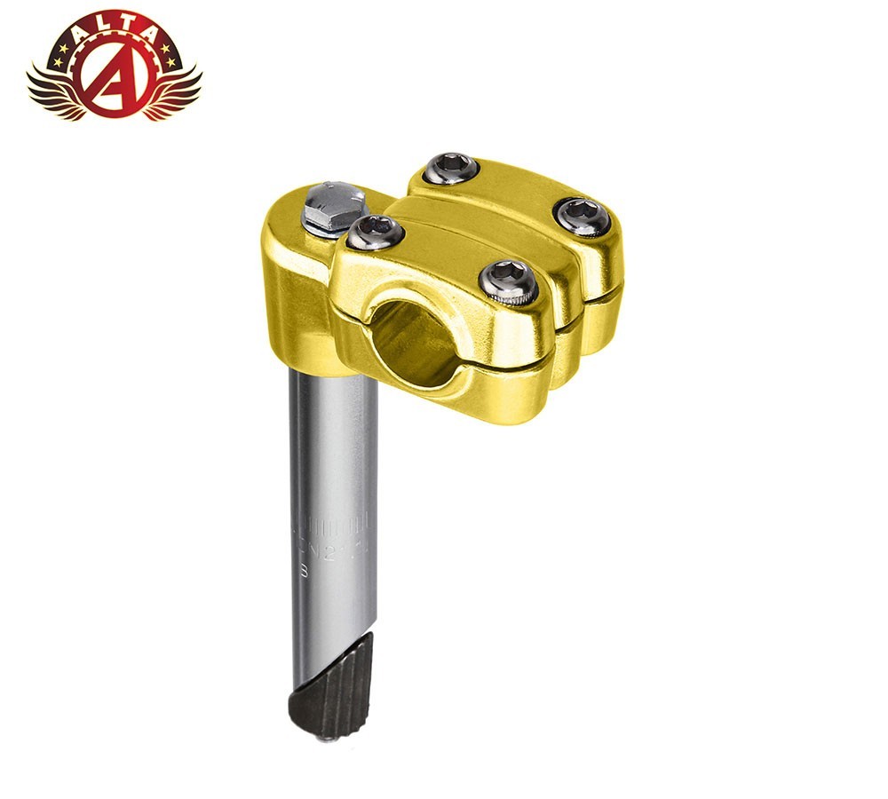 ALTA Alloy GOLD 21.1mm 4 Bolt Old School Bicycle Stem BMX MTB Cruiser Bike Stem