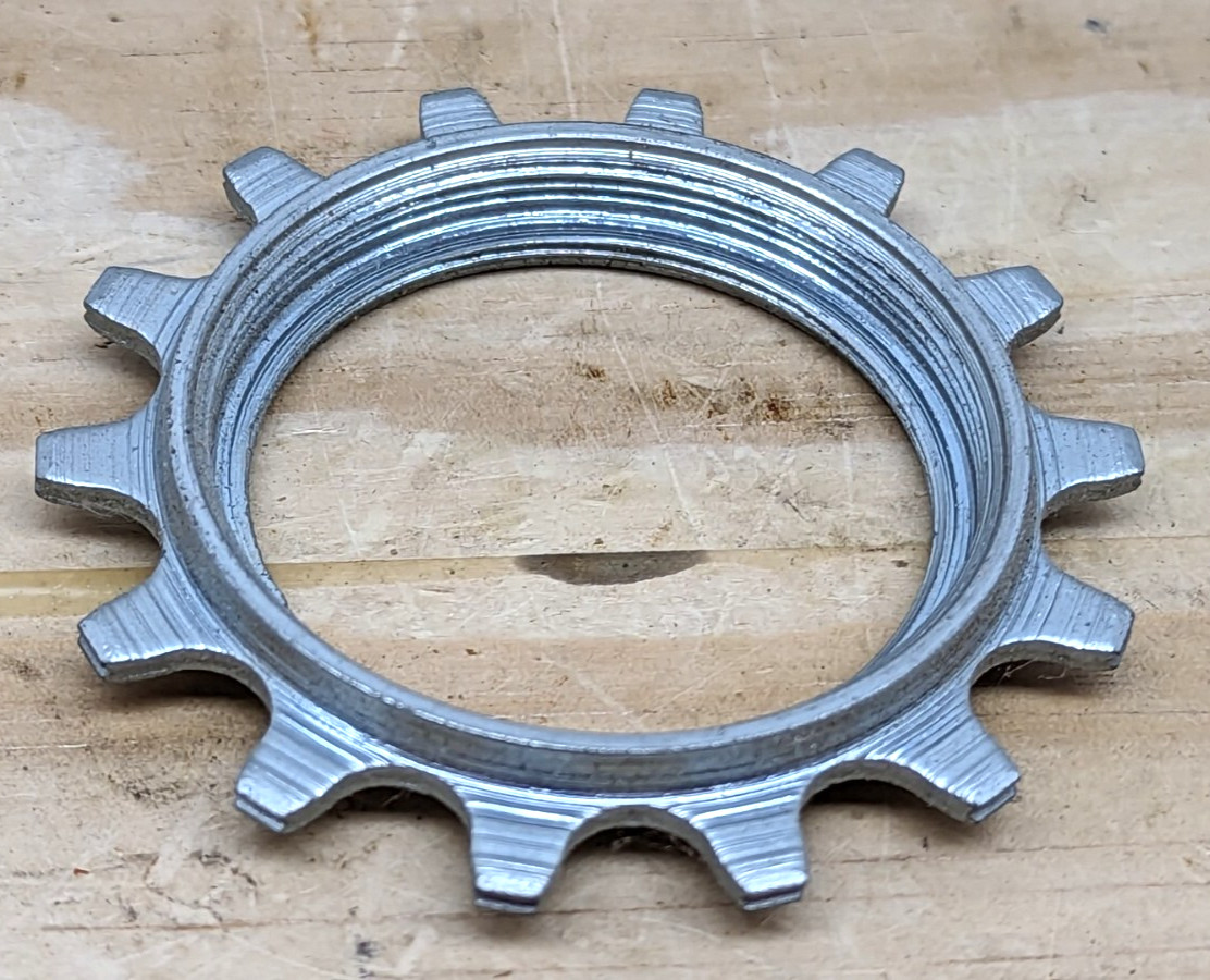 Vintage Maillard 700 14 tooth SHB thread on rear cog silver NOS