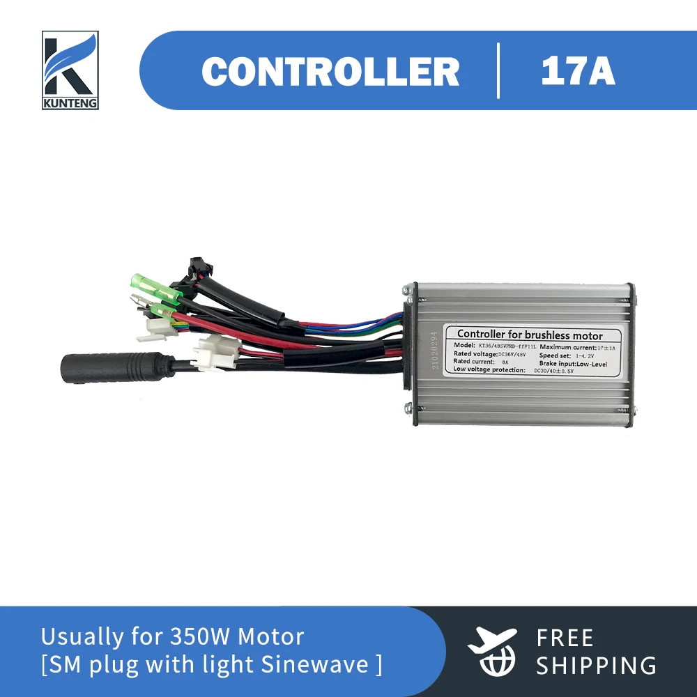 Electric Bicycle KT Sinewave Controller 36V 48V 250W-1000W SM/Waterproof Plug