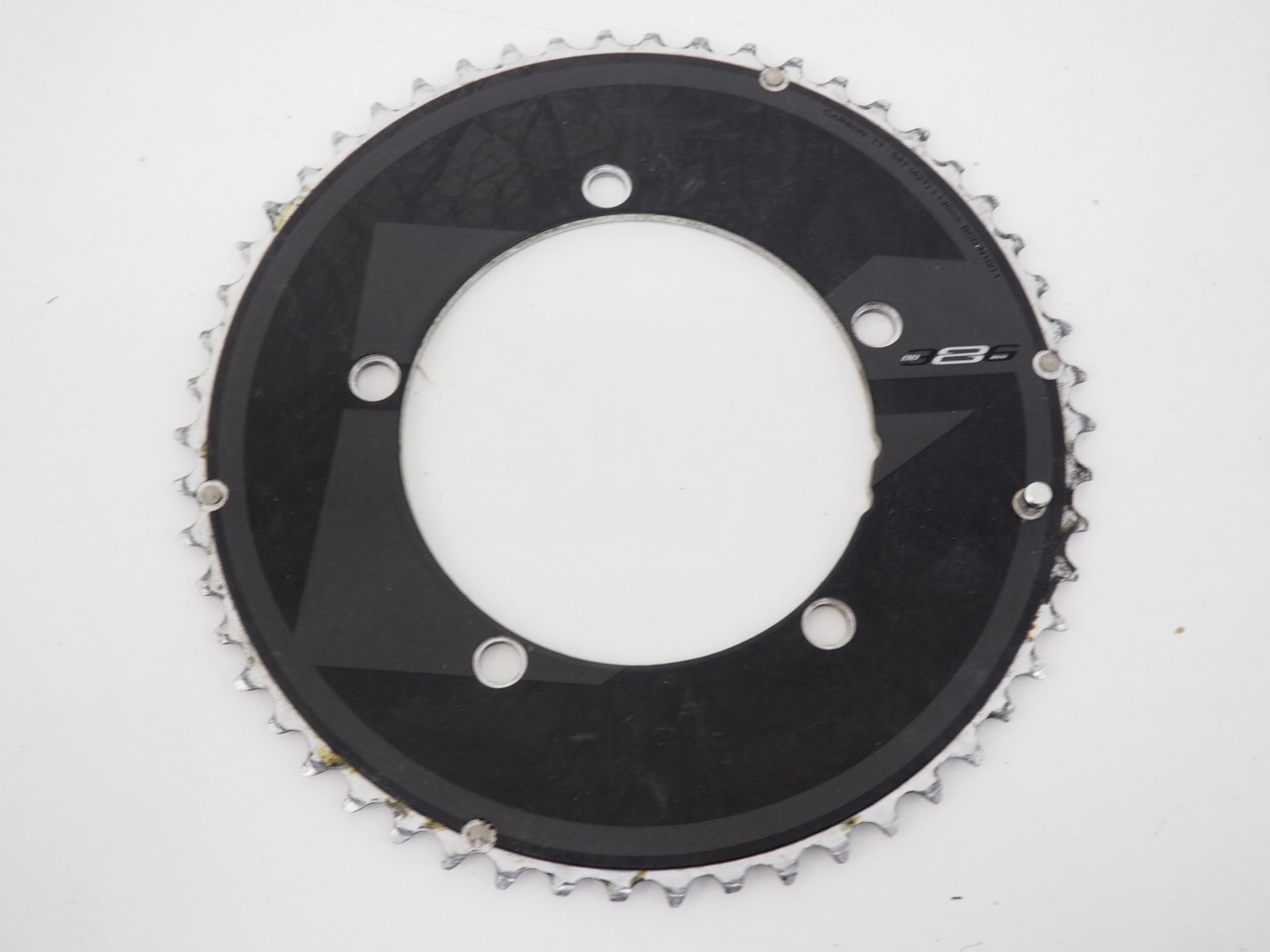 FSA/Vision 54t (For 2x 42t) Carbon Tri TT Chainring BB386EVO Black (Outer Only)