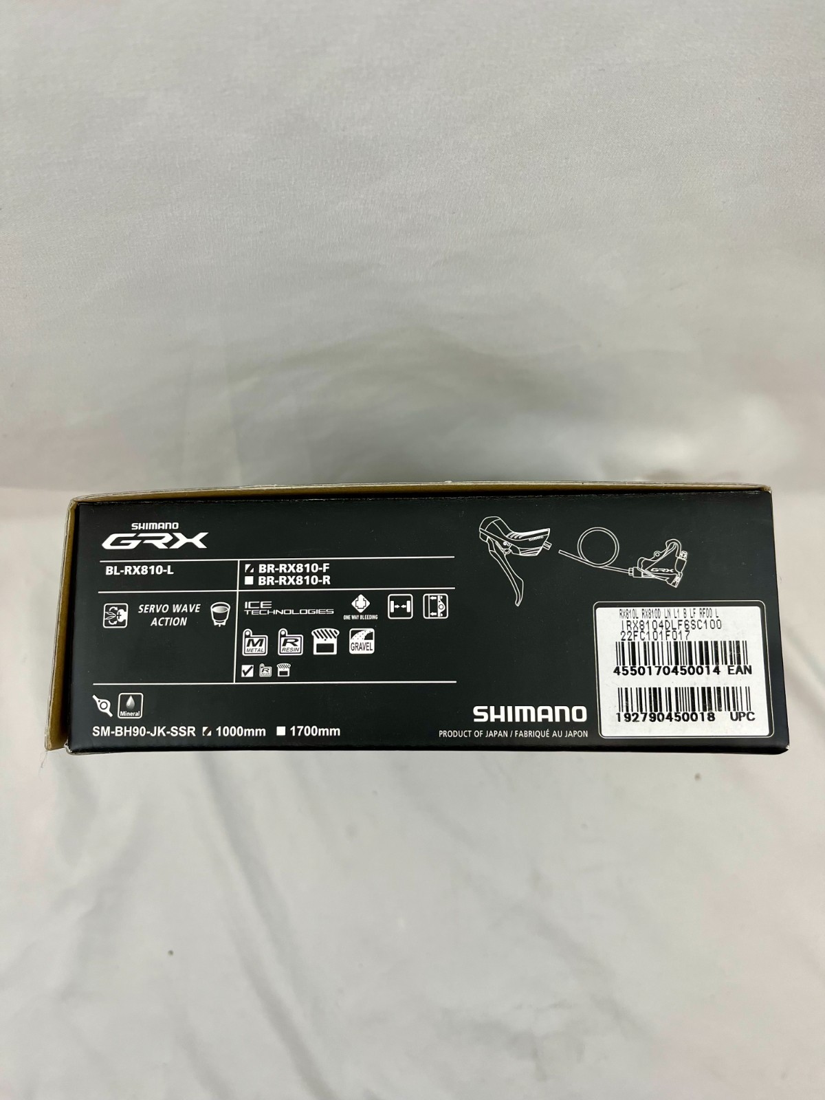 NIB Shimano GRX BL-RX810-L Disc Brake Lever & BR-RX810 Flat Mount Caliper 1x11sp