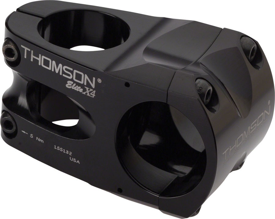 Thomson Elite X4 Mountain Stem – 50mm, 35 Clamp, +/-0, 1 1/8″, Aluminum, Black