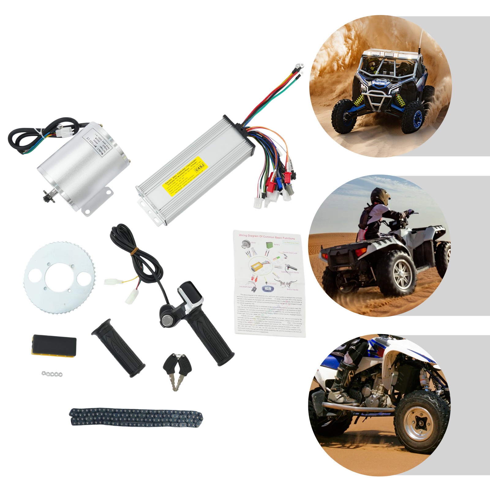 Electric Brushless Motor Kit 48V 2000W DC For E-bike Scooter Bicycle Conversion!