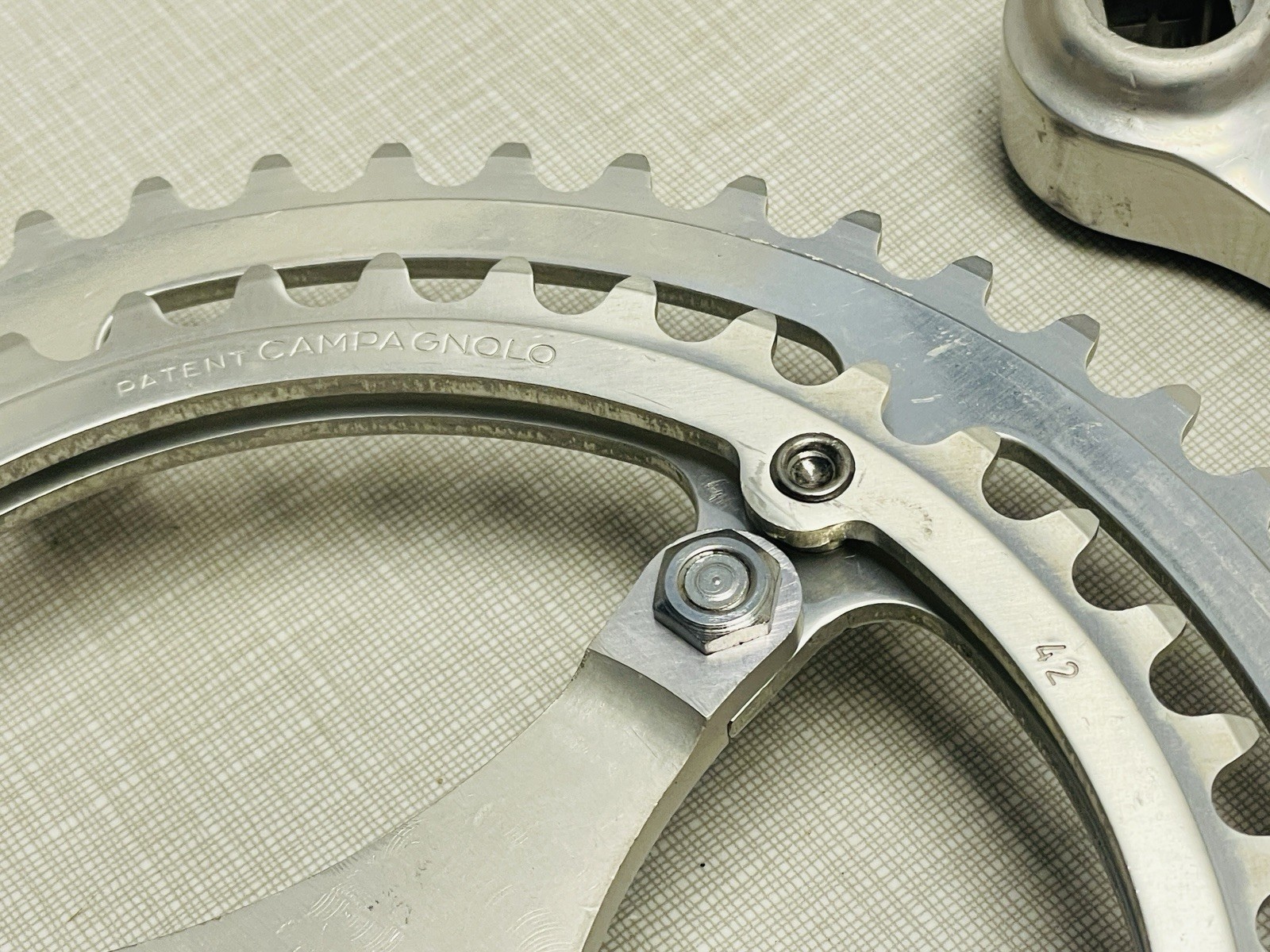 Vintage NOS Campagnolo Gruppo Sport 3-Bolt Racing Crankset 52-42 170mm