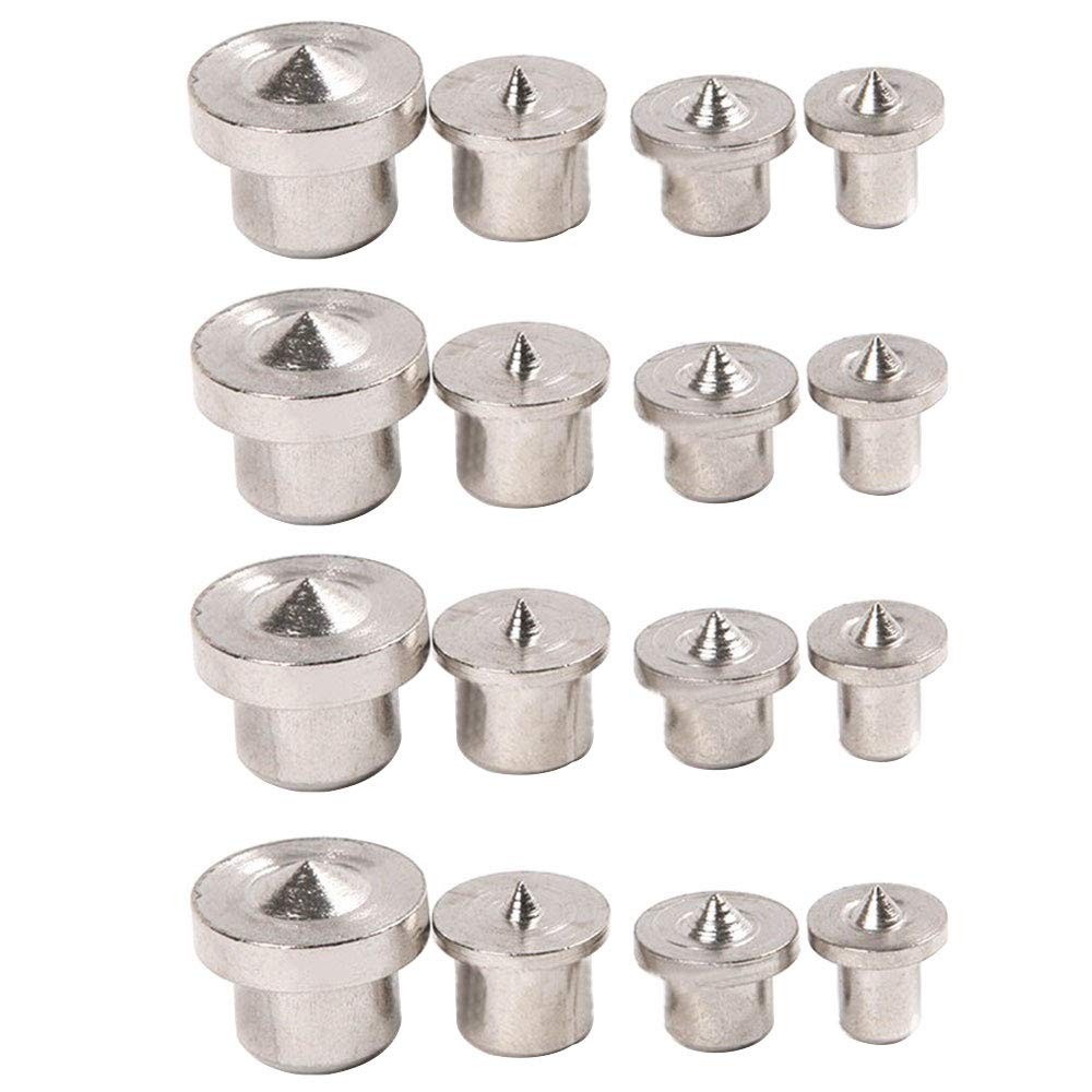 Saipe 16 Pcs Wood 6mm x 25mm, 8mm x 10mm x 12mm x Silver