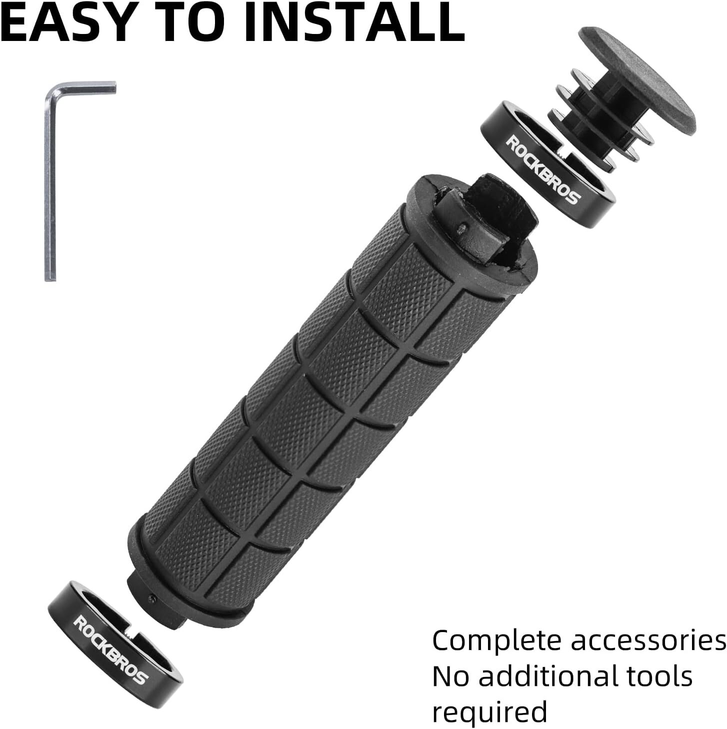 4Pcs Anti-Slip Double Lock On Bike Grips for BMX,MTB,Beach Cruiser,Folding Bike