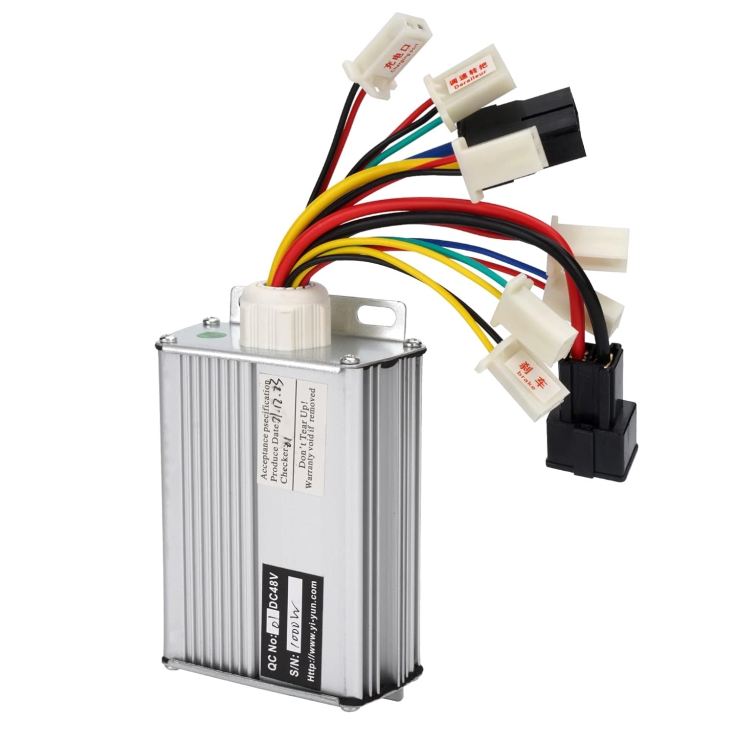 High Power 48V 1000W Controller for Electric Vehicles with Black Connector