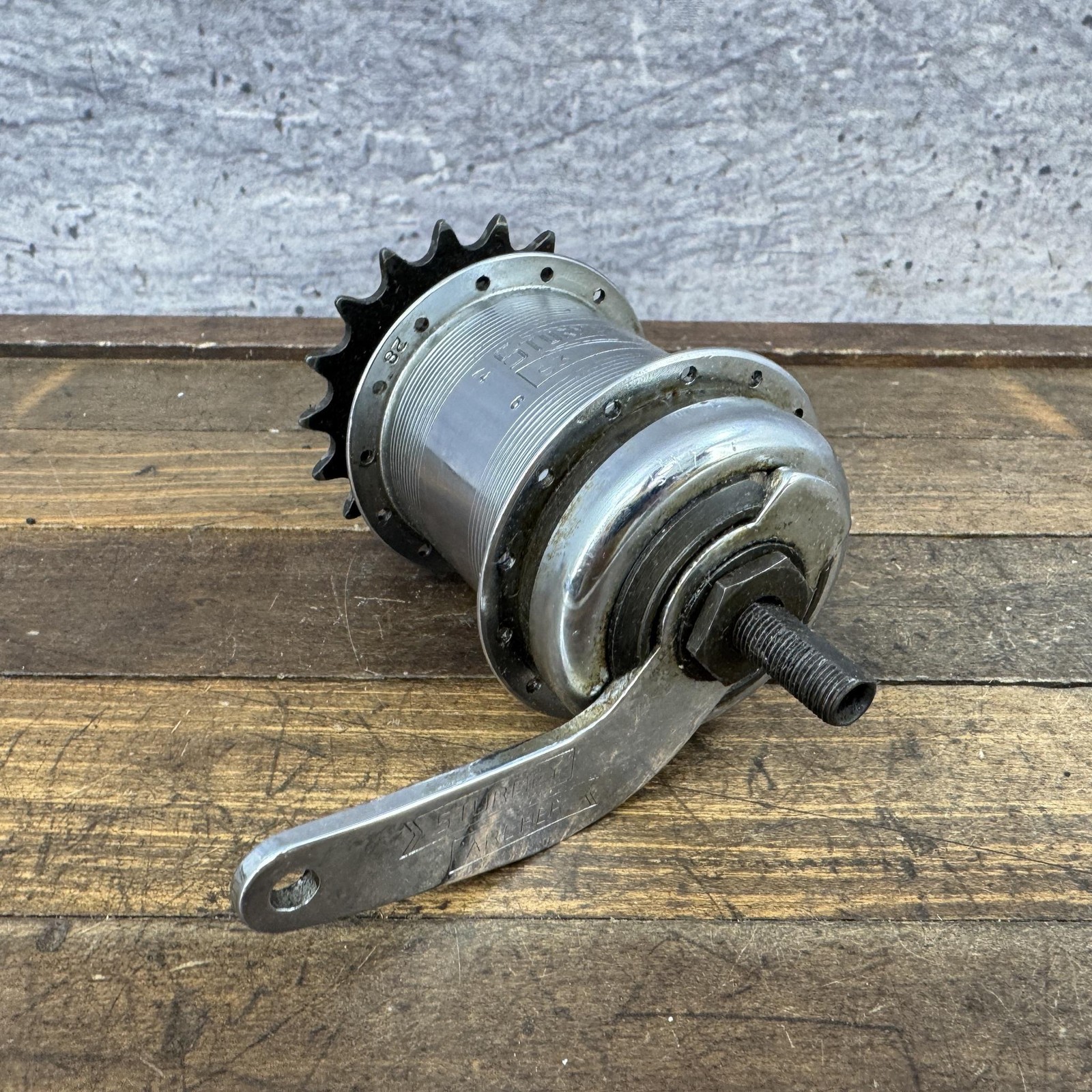 Vintage Sturmey-Archer S3C Rear Hub 28H 3 Speed Nutted Coaster Brake Cruiser 74