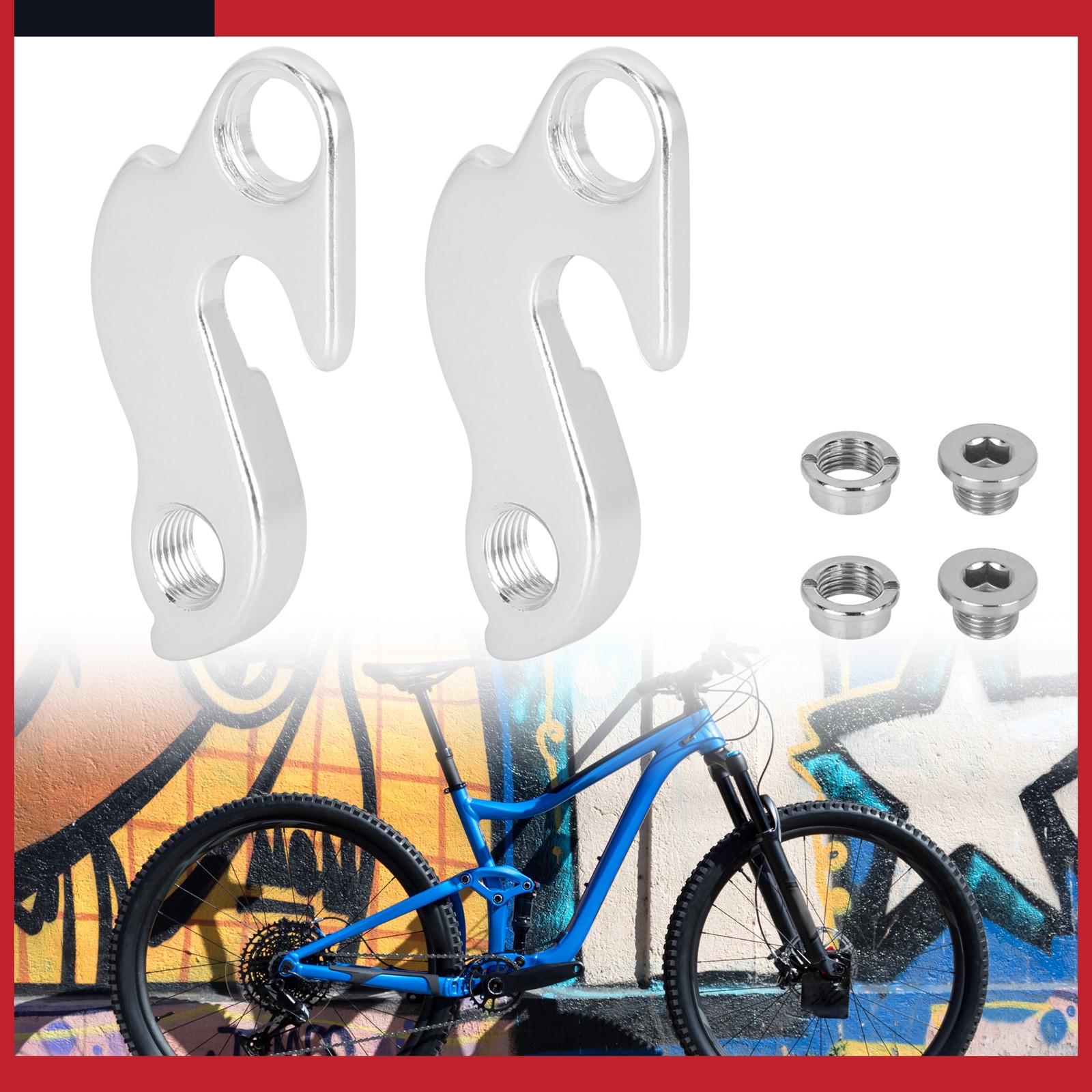 Universal Bicycle Rear Derailleur Hanger Mountain Road Bike Tail Hook Pack of 2