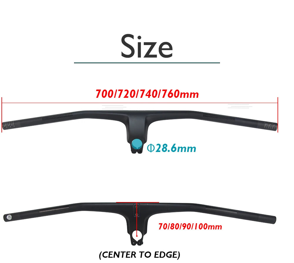 Superlight IC Full Carbon Fibre XC MTB Handlebar with Integrated Cockpit Frame